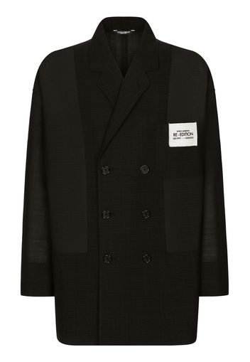 Dolce & Gabbana Blazer doppiopetto a quadri - Nero