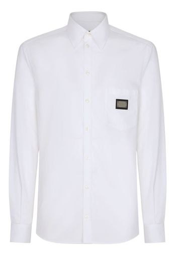 Dolce & Gabbana Camicia con placca logo - Bianco