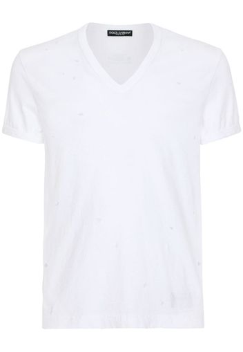 Dolce & Gabbana T-shirt con dettagli a contrasto - Bianco