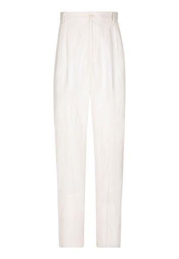 Dolce & Gabbana Pantaloni sartoriali a vita alta - Bianco