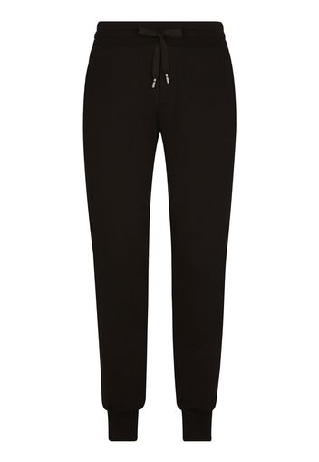 Dolce & Gabbana Pantaloni sportivi con ricamo - Nero