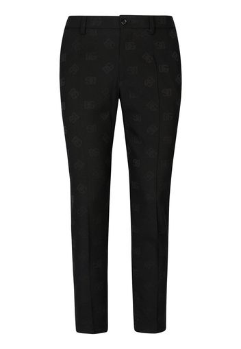 Dolce & Gabbana monogram jacquard slim trousers - Nero