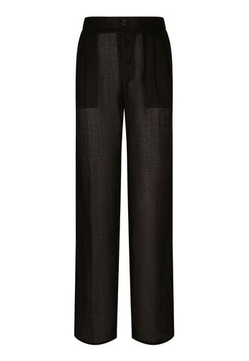 Dolce & Gabbana Pantaloni svasati sartoriali - Nero