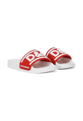 Dolce & Gabbana Kids Sandali con stampa - Rosso