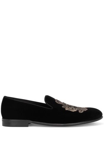 Dolce & Gabbana Slippers con ricamo - Nero