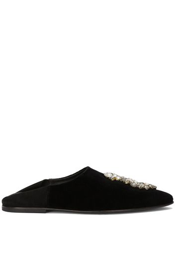 Dolce & Gabbana Slippers con decorazione - Nero