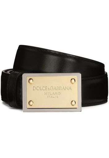 Dolce & Gabbana Cintura con fibbia logo - Nero