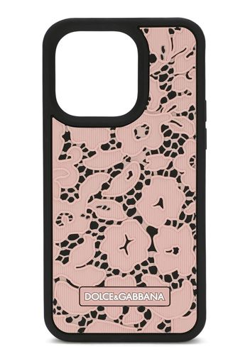 Dolce & Gabbana logo-debossed iPhone case - Rosa