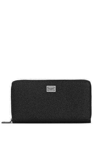 Dolce & Gabbana zipped grained leather wallet - Nero