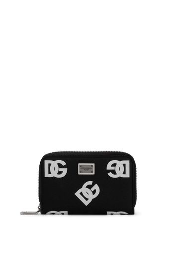 Dolce & Gabbana logo-print zipped cardholder - Nero