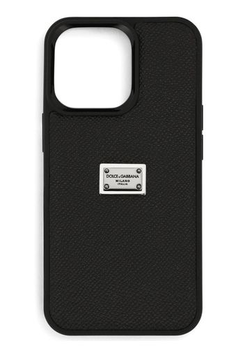 Dolce & Gabbana logo-plaque phone case - Nero