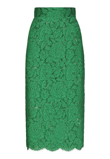 Dolce & Gabbana Gonna midi a vita alta - Verde