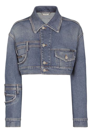 Dolce & Gabbana Giacca denim crop - Blu