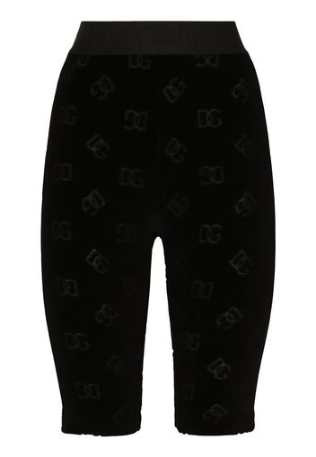 Dolce & Gabbana Shorts da ciclismo con logo - Nero