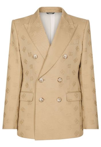 Dolce & Gabbana Blazer con logo jacquard - Toni neutri