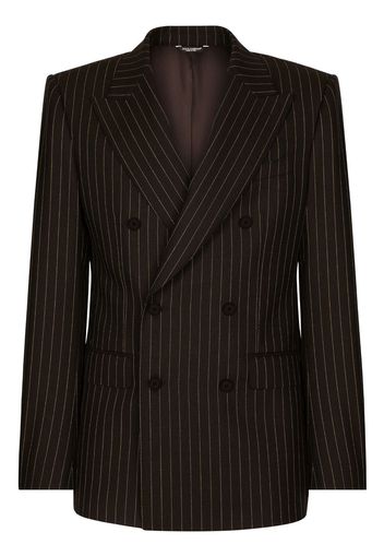 Dolce & Gabbana Blazer doppiopetto gessato - Nero