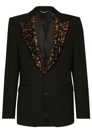 Dolce & Gabbana Blazer monopetto con stampa - Nero