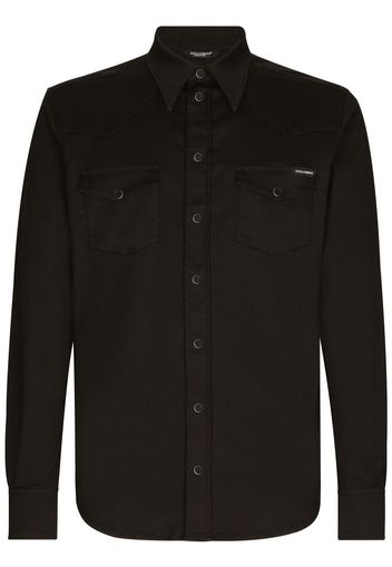 Dolce & Gabbana Camicia denim a maniche lunghe - Nero