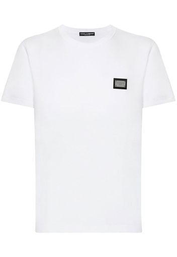 Dolce & Gabbana logo-plaque short-sleeve T-shirt - Bianco