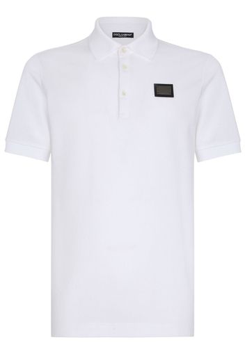 Dolce & Gabbana logo plaque polo shirt - Bianco