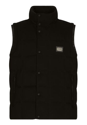 Dolce & Gabbana logo-plaque padded gilet - Nero