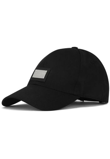 Dolce & Gabbana Cappello da baseball con placca logo - Nero