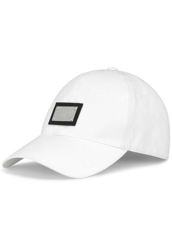 Dolce & Gabbana Cappello da baseball con placca logo - Bianco