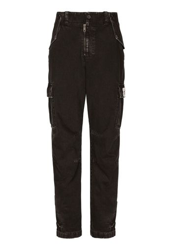 Dolce & Gabbana Jeans cargo effetto schiarito - Nero