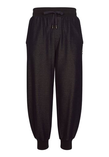 Dolce & Gabbana Pantaloni sportivi con placca logo - Nero