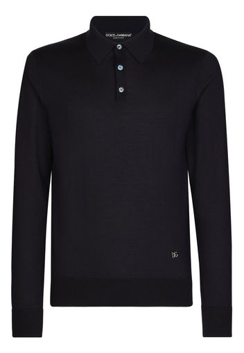 Dolce & Gabbana DG plaque polo shirt - Nero