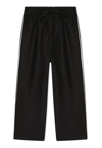 Dolce & Gabbana Kids Pantaloni con banda laterale - Nero