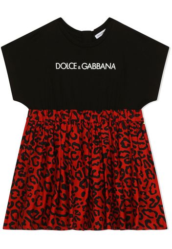 Dolce & Gabbana Kids Abito con stampa - Nero