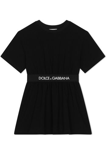 Dolce & Gabbana Kids Abito modello T-shirt con stampa - Nero