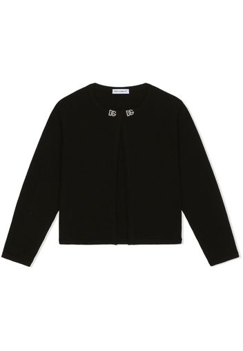 Dolce & Gabbana Kids Top con logo DG - Nero