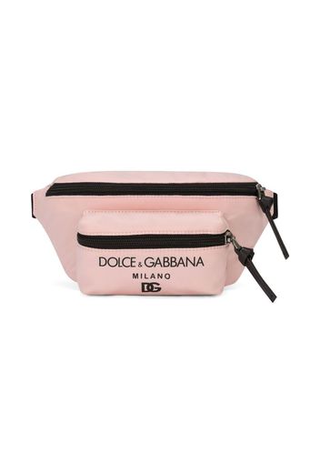 Dolce & Gabbana Kids logo-print belt bag - Rosa