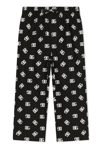 Dolce & Gabbana Kids Pantaloni con coulisse - Nero