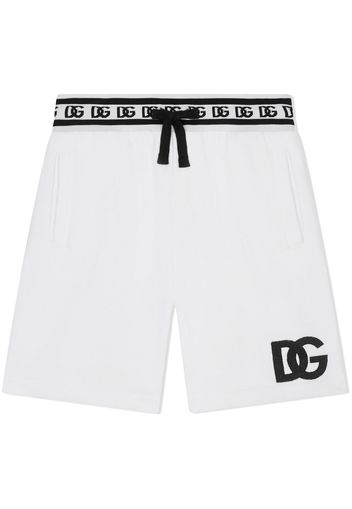 Dolce & Gabbana Kids Shorts sportivi con stampa - Bianco