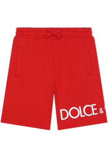 Dolce & Gabbana Kids Shorts sportivi con coulisse - Rosso