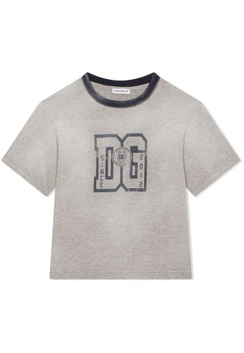 Dolce & Gabbana Kids T-shirt con logo DG - Grigio