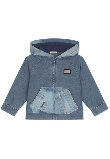 Dolce & Gabbana Kids Felpa con cappuccio - Blu