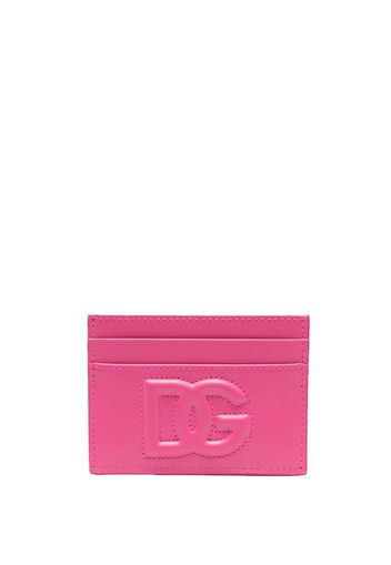 Dolce & Gabbana embossed-logo cardholder - Rosa