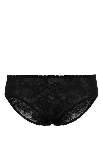 Dolce & Gabbana x Kim K floral lace briefs - Nero