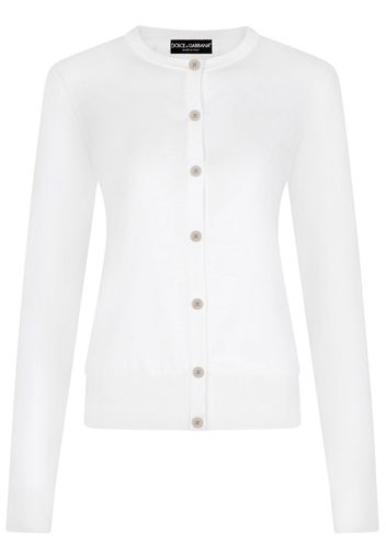 Dolce & Gabbana button-up silk cardigan - Bianco