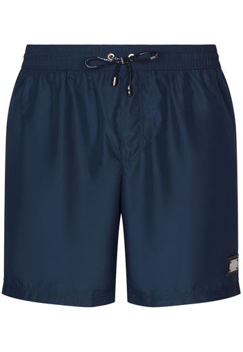 Dolce & Gabbana logo-plaque swim shorts - Blu