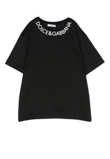 Dolce & Gabbana Kids logo-print short-sleeved T-shirt - Nero