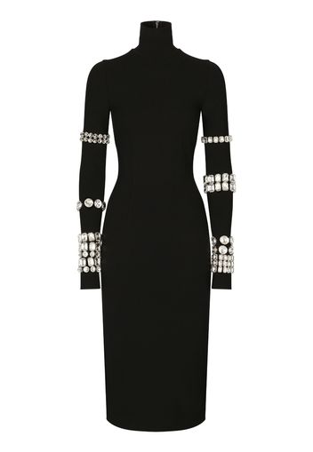 Dolce & Gabbana x Kim Kardashian embellished midi dress - Nero