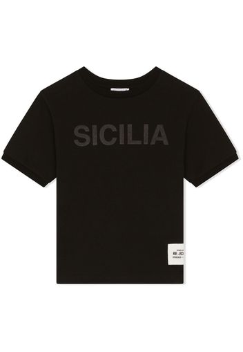 Dolce & Gabbana Kids T-shirt con stampa - Nero