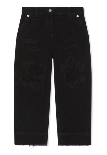 Dolce & Gabbana Kids Jeans slim con effetto vissuto - Nero