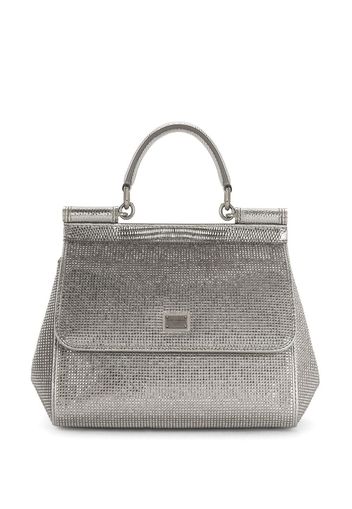 Dolce & Gabbana Borsa tote Sicily con decorazione - Argento