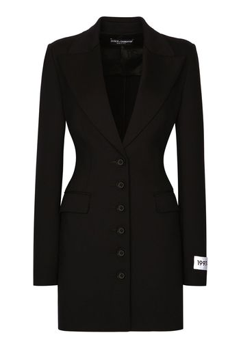 Dolce & Gabbana Blazer aderente con revers a lancia - Nero